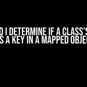 How do I determine if a class’s name exists as a key in a mapped object type?