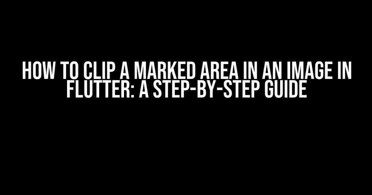 How to Clip a Marked Area in an Image in Flutter: A Step-by-Step Guide