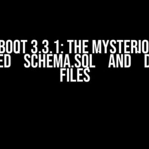 Spring Boot 3.3.1: The Mysterious Case of Ignored `schema.sql` and `data.sql` Files